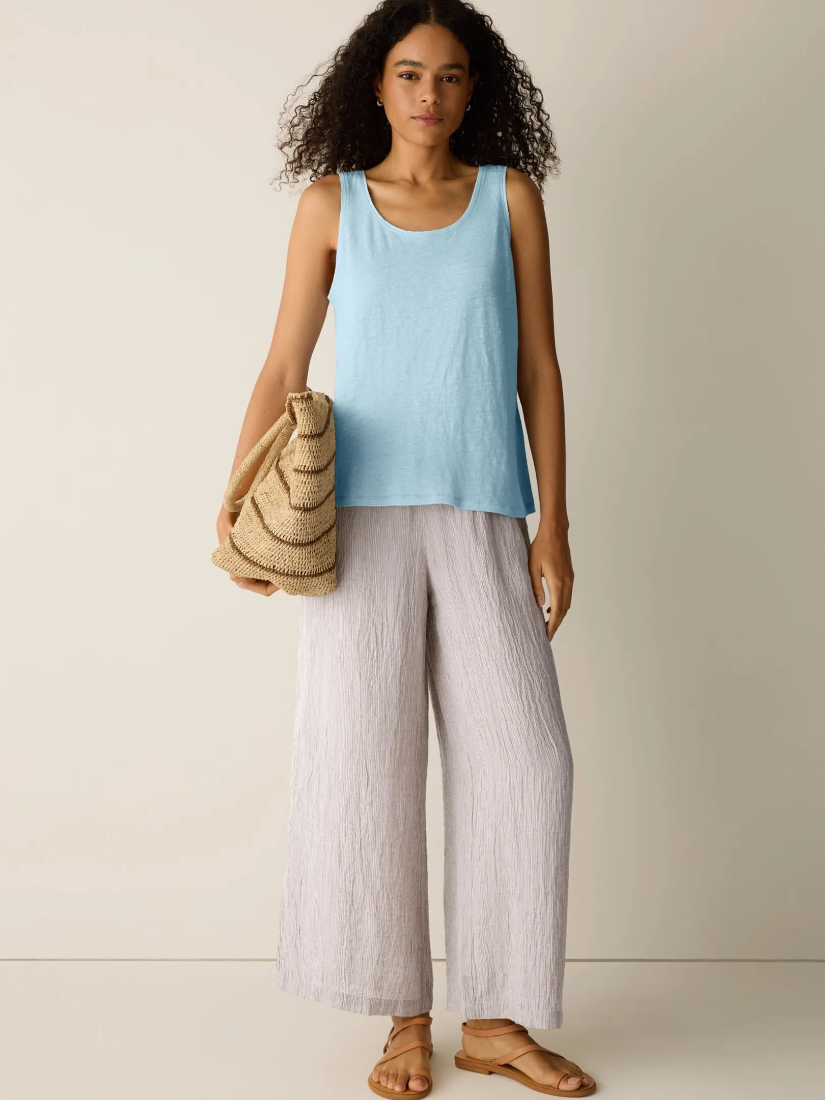 Organic Linen Jersey Scoop Neck Tank