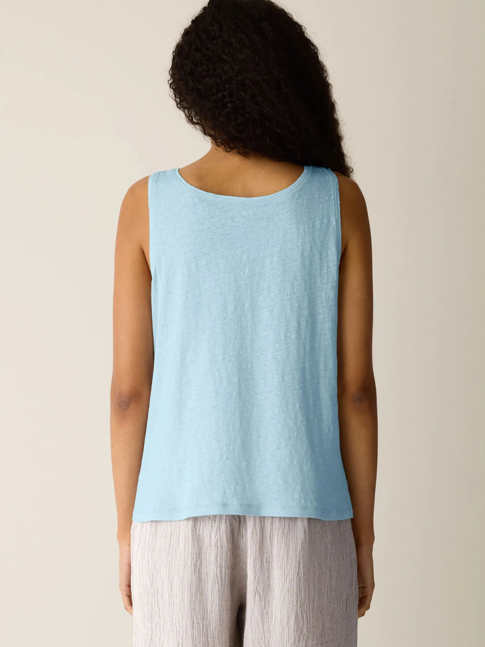 Organic Linen Jersey Scoop Neck Tank