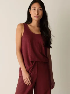 Organic Linen Jersey Scoop Neck Tank