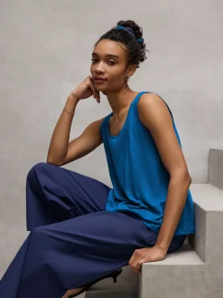 Organic Linen Jersey Scoop Neck Tank