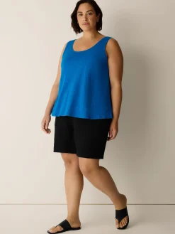 Organic Linen Jersey Scoop Neck Tank