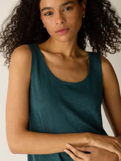 Organic Linen Jersey Scoop Neck Tank