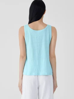 Organic Linen Jersey Scoop Neck Tank
