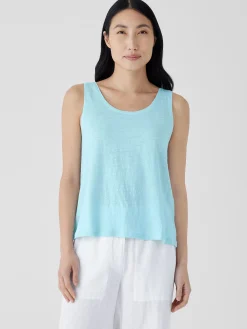 Organic Linen Jersey Scoop Neck Tank
