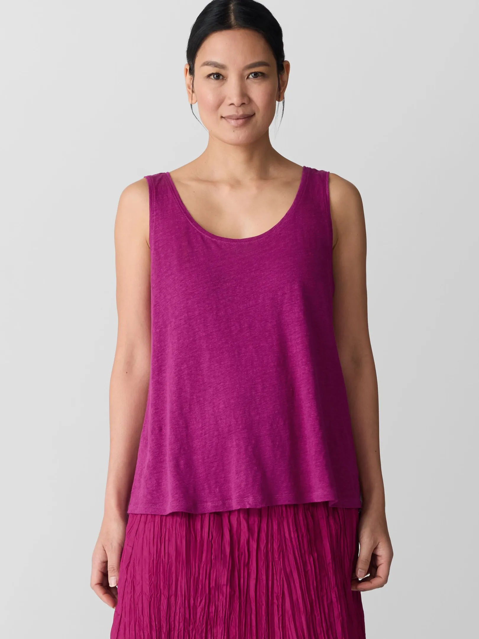 Organic Linen Jersey Scoop Neck Tank