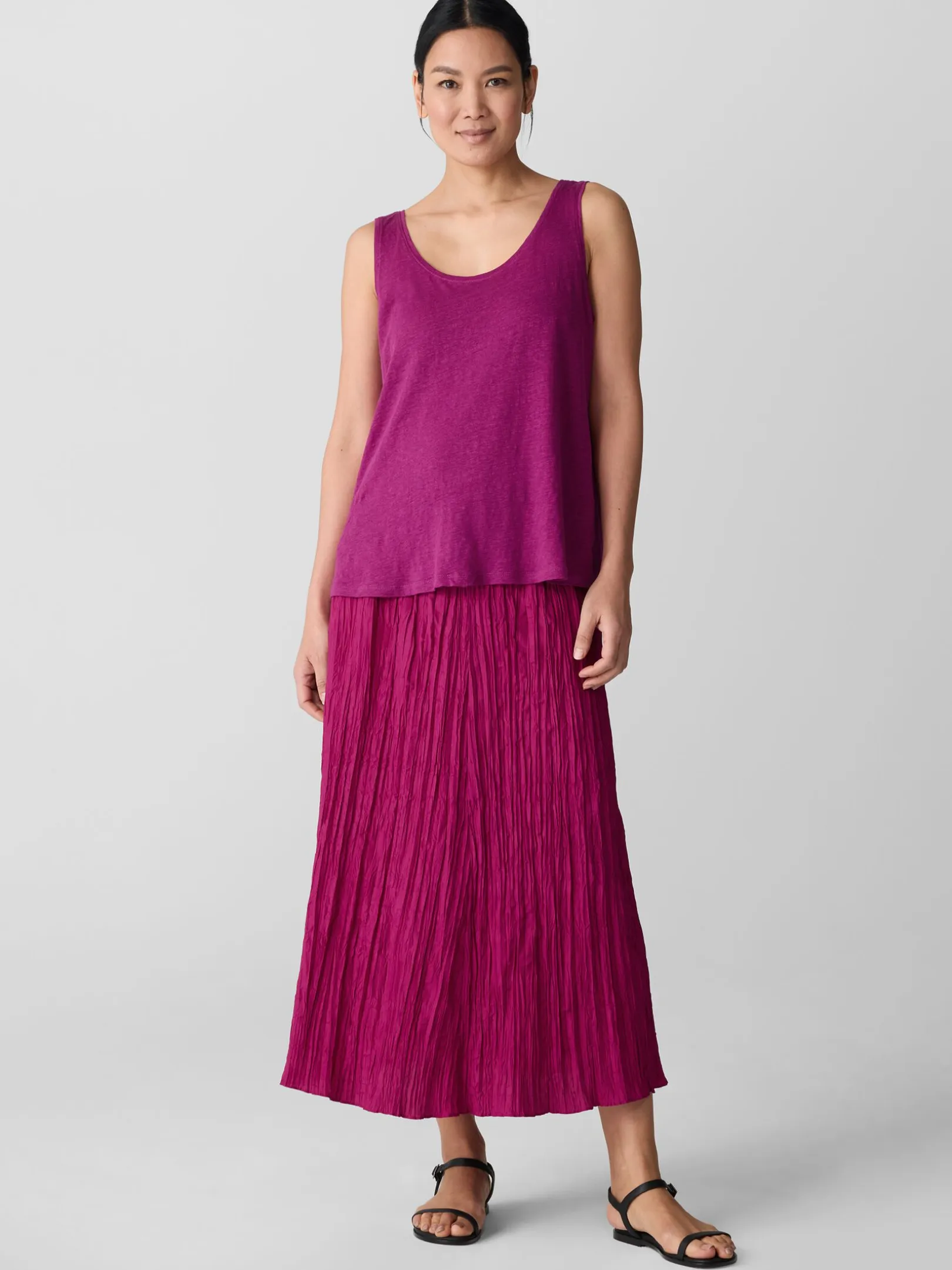 Organic Linen Jersey Scoop Neck Tank