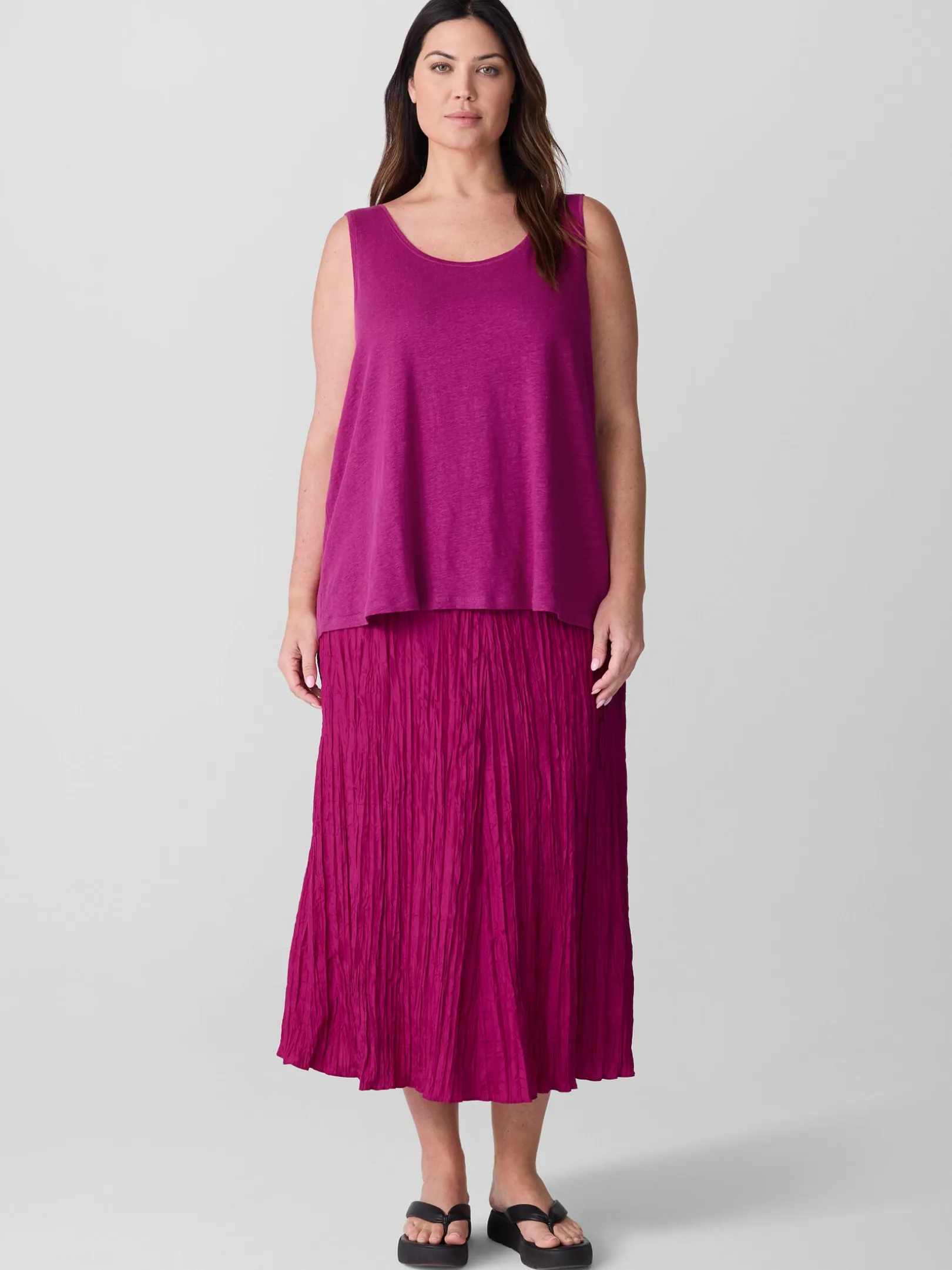 Organic Linen Jersey Scoop Neck Tank