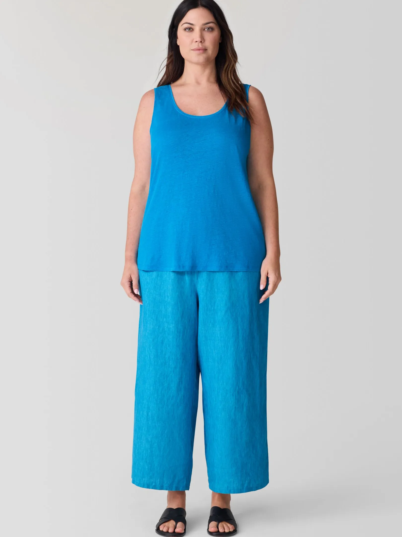 Organic Linen Jersey Scoop Neck Tank