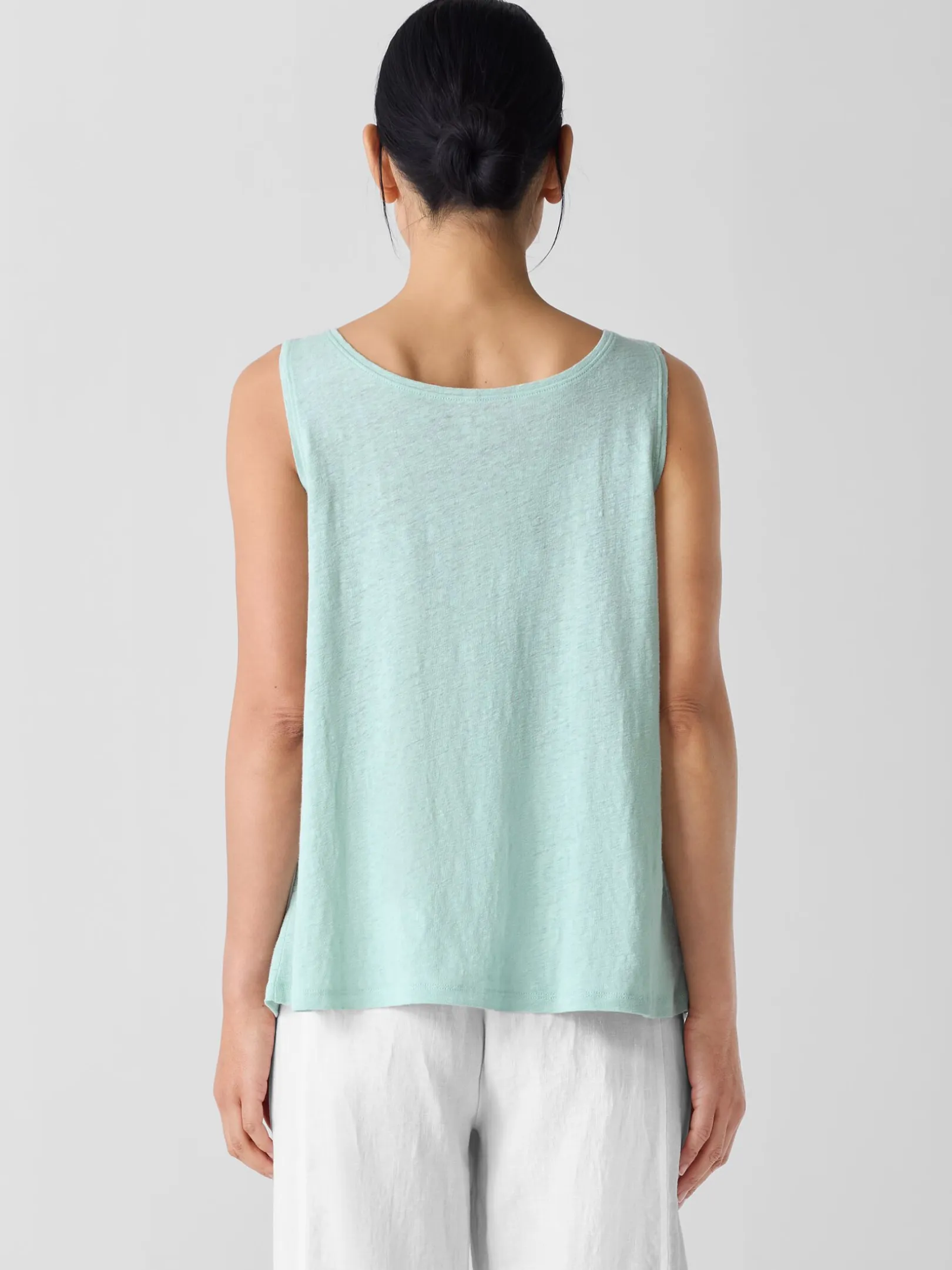 Organic Linen Jersey Scoop Neck Tank