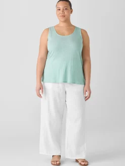 Organic Linen Jersey Scoop Neck Tank