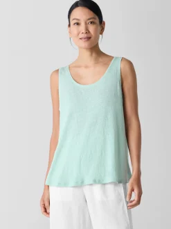 Organic Linen Jersey Scoop Neck Tank