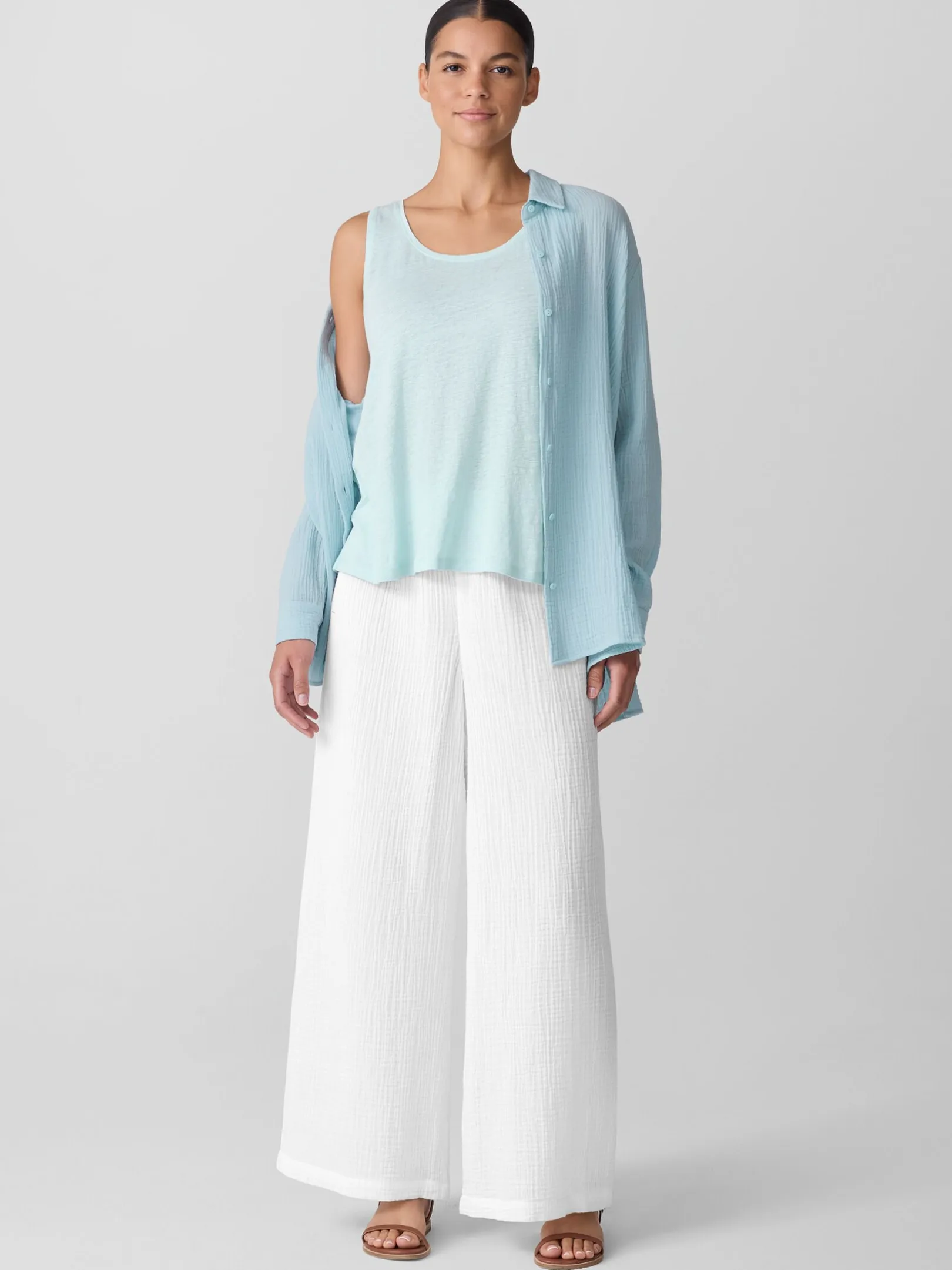 Organic Linen Jersey Scoop Neck Tank