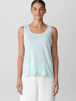 Organic Linen Jersey Scoop Neck Tank