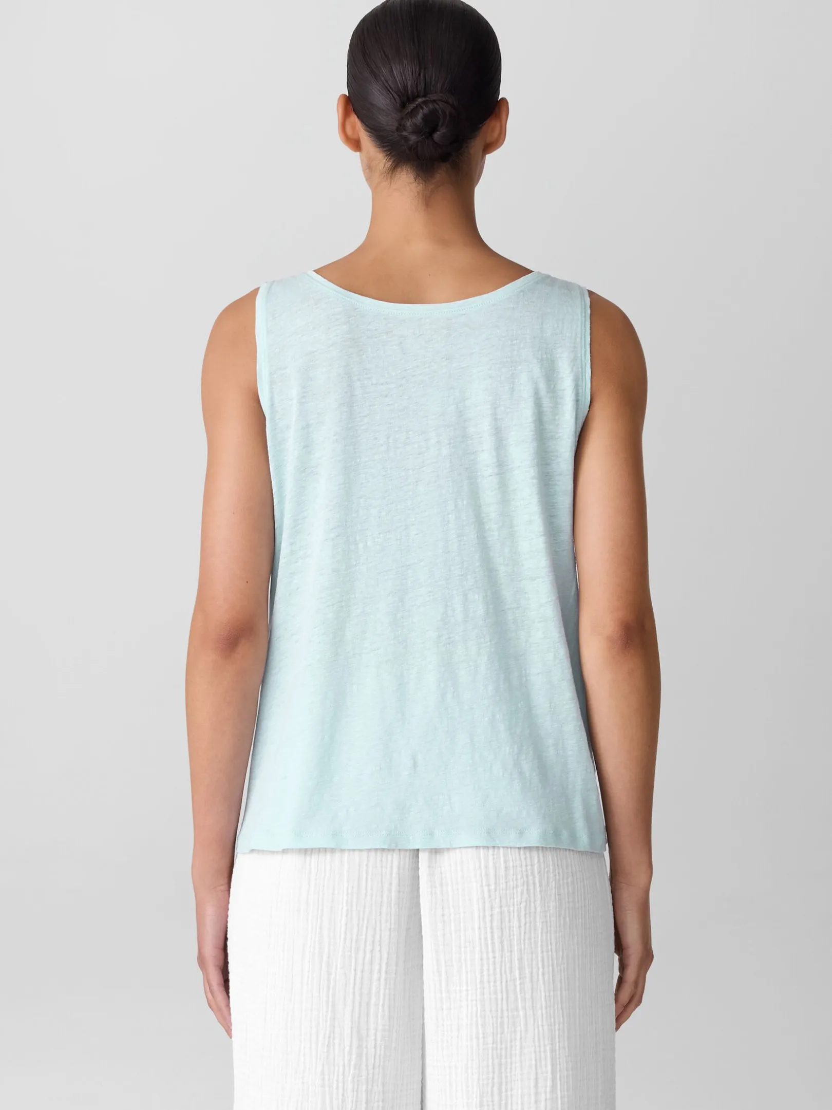 Organic Linen Jersey Scoop Neck Tank