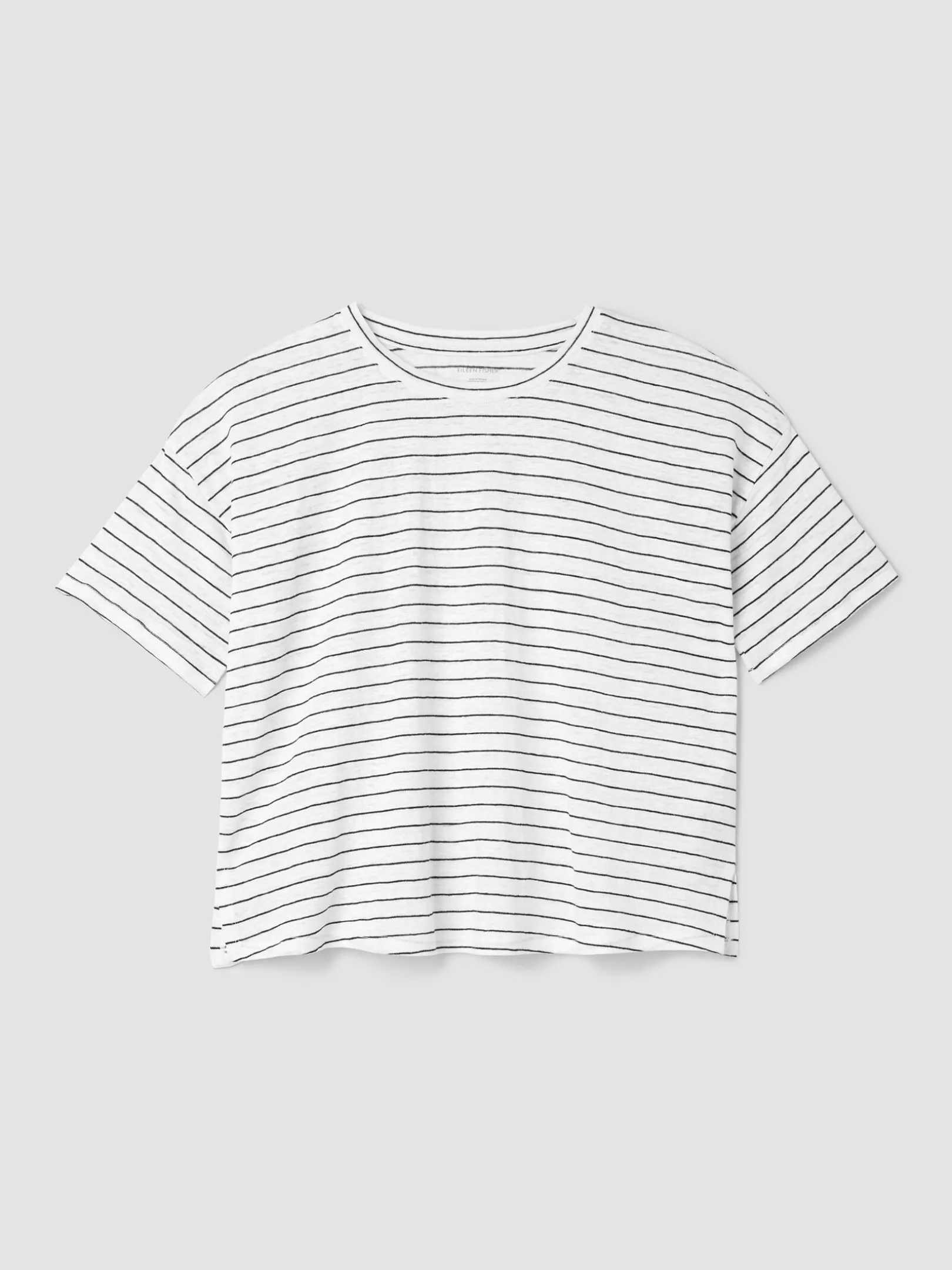 Organic Linen Jersey Stripe Box-Top