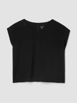 Organic Linen Jersey V-Neck Tee