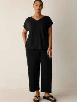 Organic Linen Jersey V-Neck Tee