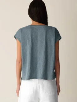 Organic Linen Jersey V-Neck Tee