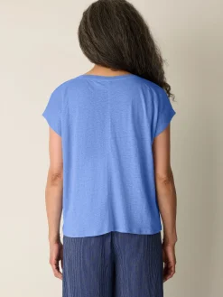 Organic Linen Jersey V-Neck Tee