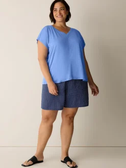 Organic Linen Jersey V-Neck Tee