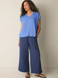 Organic Linen Jersey V-Neck Tee
