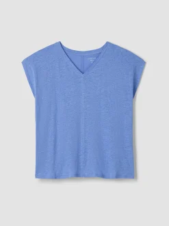 Organic Linen Jersey V-Neck Tee