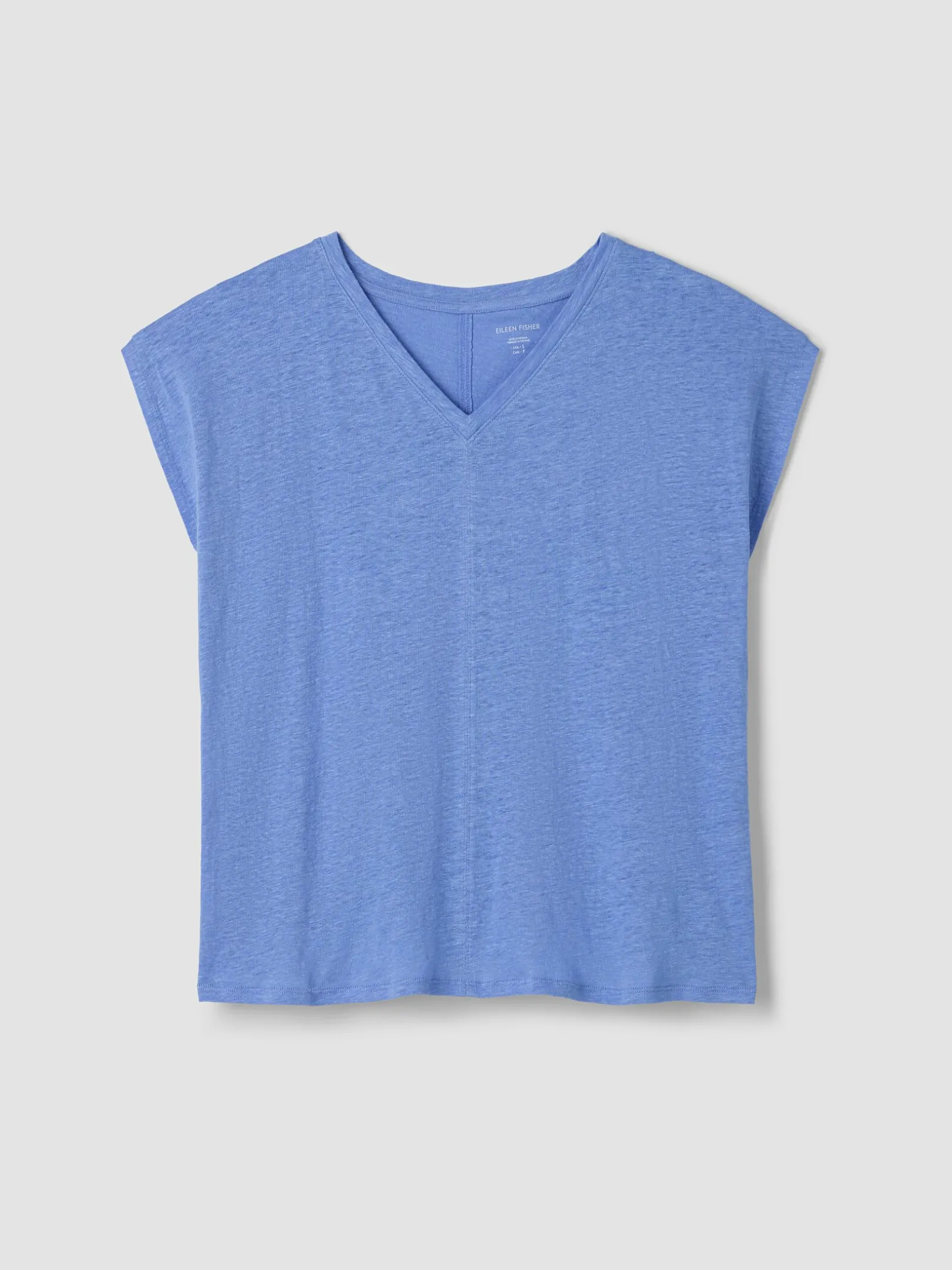 Organic Linen Jersey V-Neck Tee