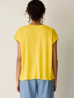 Organic Linen Jersey V-Neck Tee