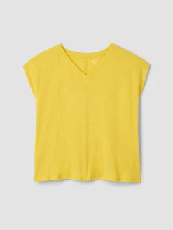 Organic Linen Jersey V-Neck Tee