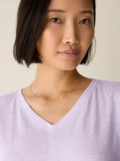 Organic Linen Jersey V-Neck Tee