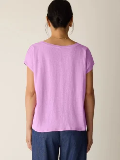 Organic Linen Jersey V-Neck Tee