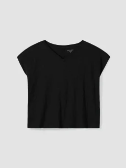 Organic Linen Jersey V-Neck Tee