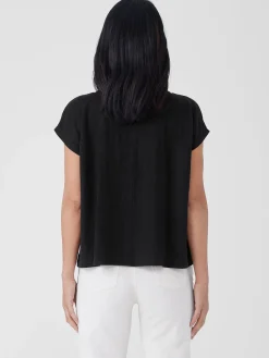 Organic Linen Jersey V-Neck Tee