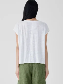 Organic Linen Jersey V-Neck Tee