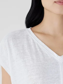 Organic Linen Jersey V-Neck Tee