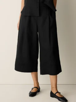 Organic Linen Pleated Culotte