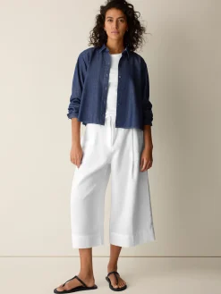 Organic Linen Pleated Culotte