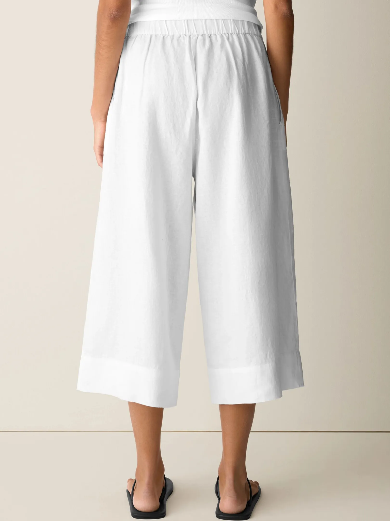 Organic Linen Pleated Culotte