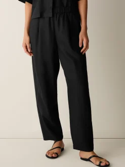 Organic Linen Pleated Lantern Pant