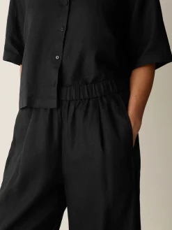 Organic Linen Pleated Lantern Pant