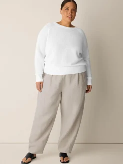 Organic Linen Pleated Lantern Pant