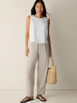 Organic Linen Pleated Lantern Pant