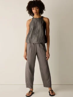 Organic Linen Pleated Lantern Pant