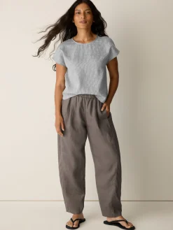 Organic Linen Pleated Lantern Pant