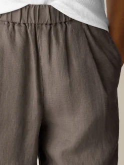 Organic Linen Pleated Lantern Pant