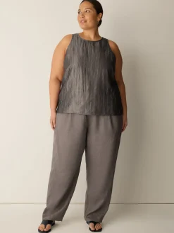 Organic Linen Pleated Lantern Pant