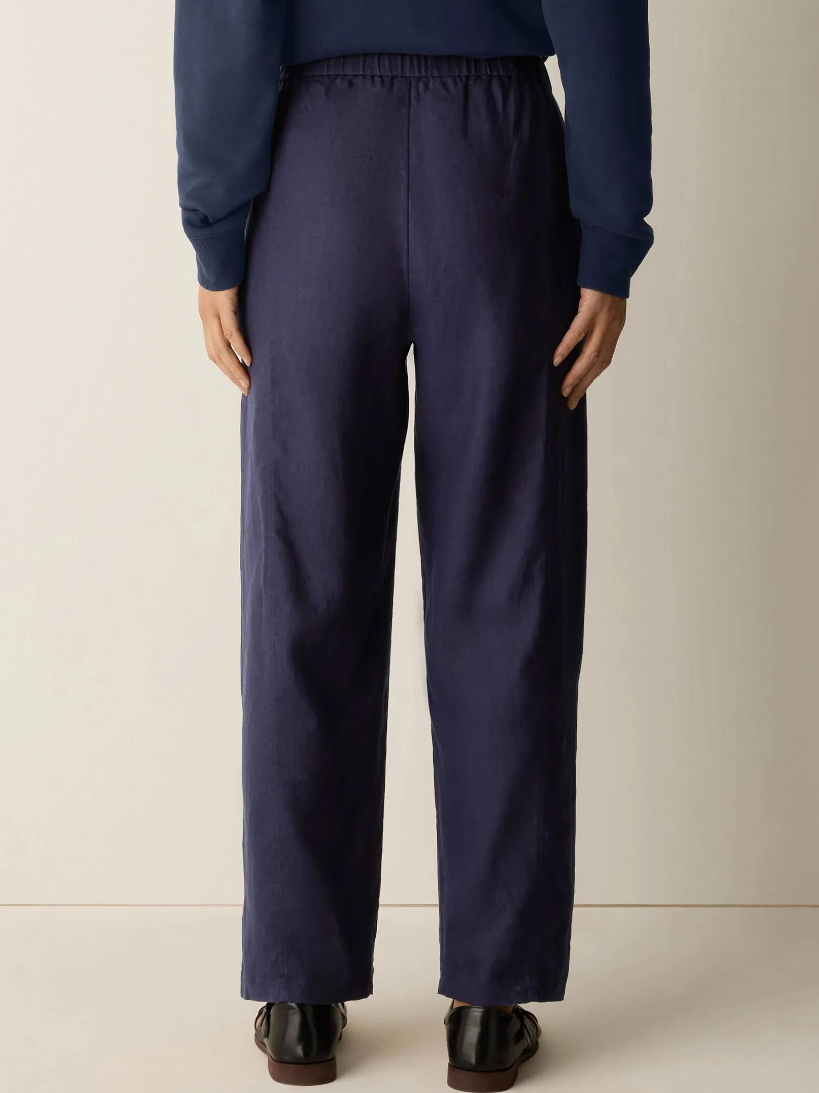 Organic Linen Pleated Lantern Pant