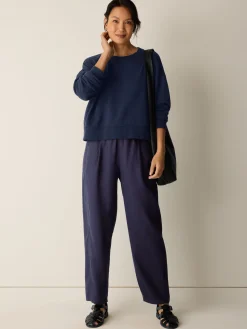 Organic Linen Pleated Lantern Pant