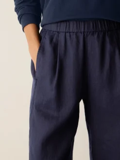 Organic Linen Pleated Lantern Pant