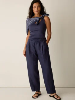 Organic Linen Pleated Lantern Pant